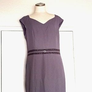 Gray Sheath dress with belt like design